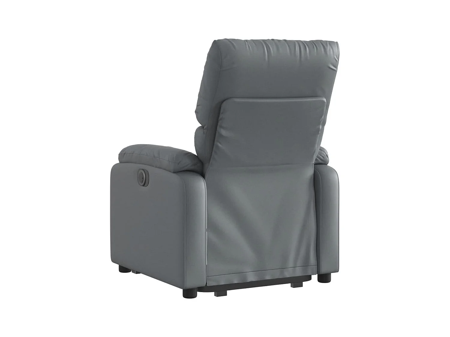Poltrona Alzapersona Reclinabile Grigio in Similpelle