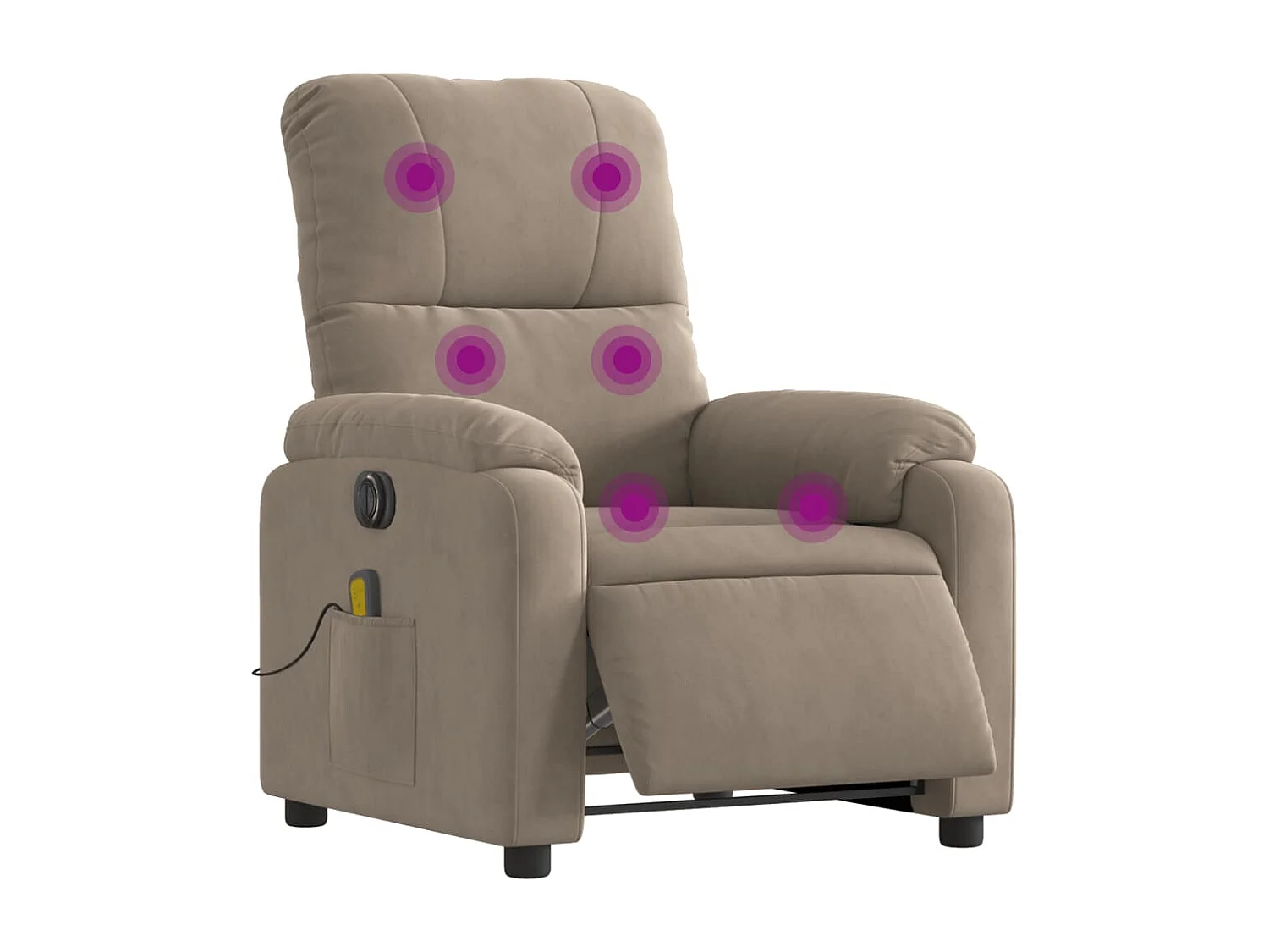 Fauteuil inclinable de massage électrique taupe