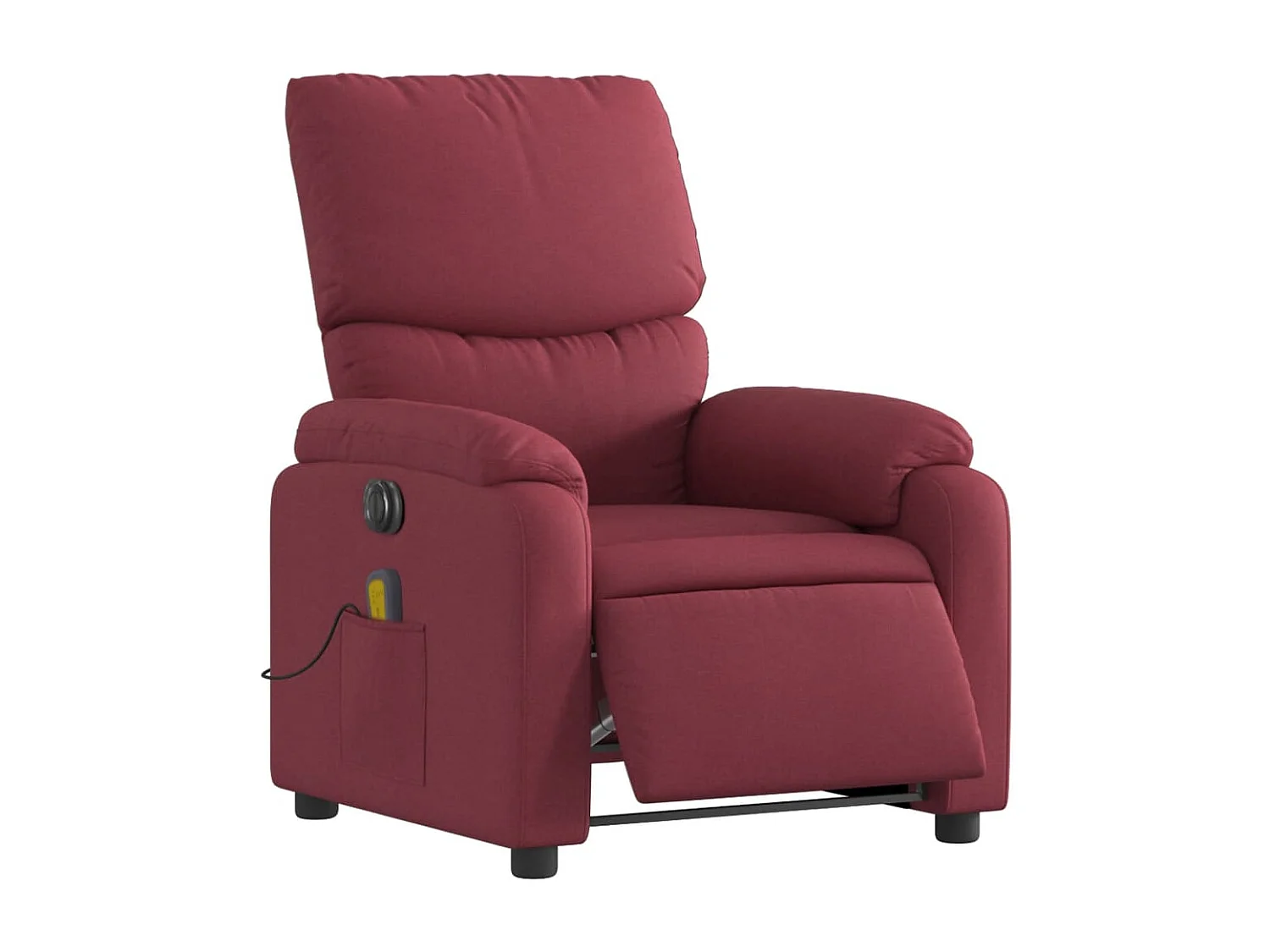 Fauteuil de massage inclinable électrique Rouge bordeaux Tissu