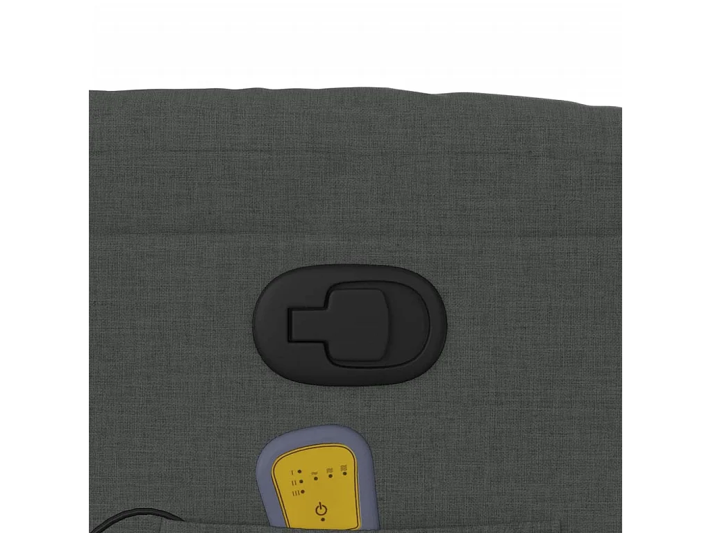 Silla de masaje reclinable de pie de tela gris oscuro