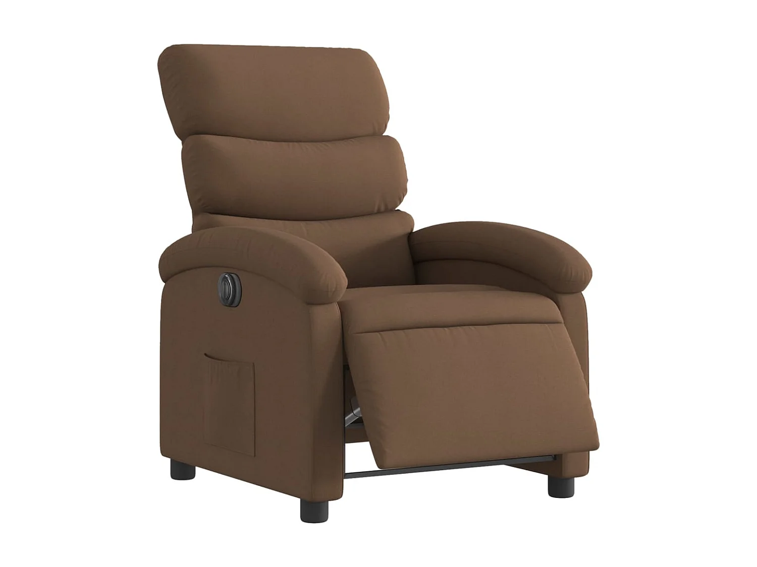 Fauteuil inclinable électrique Marron Tissu