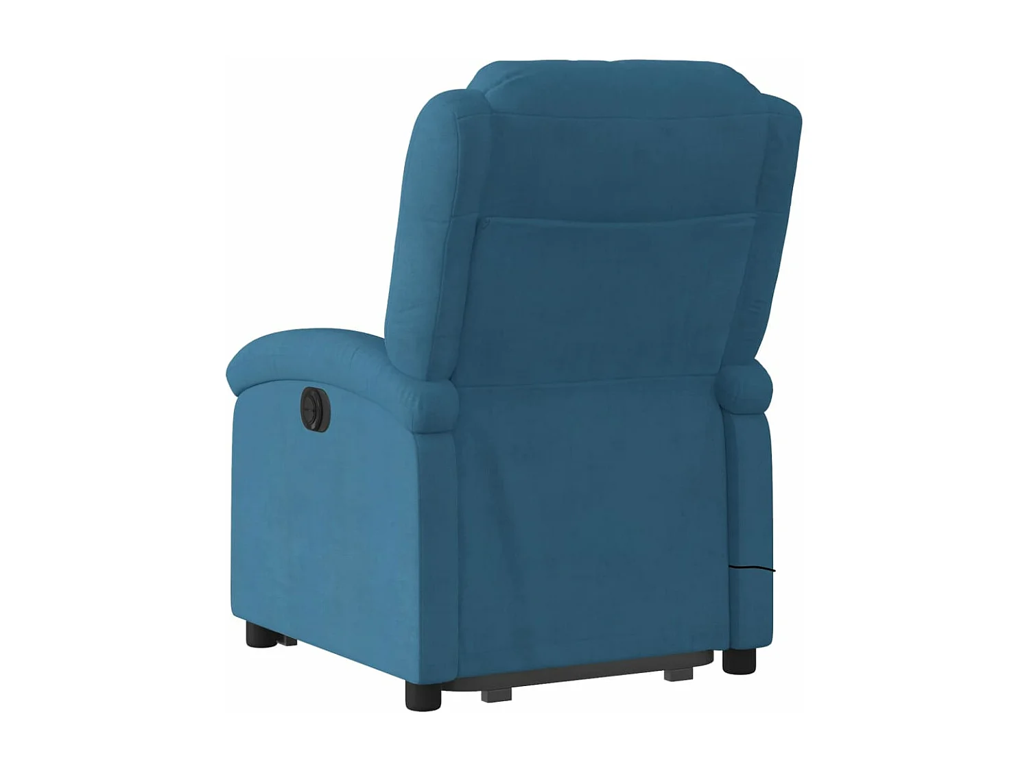 Sillón reclinable de masaje elevable terciopelo azul