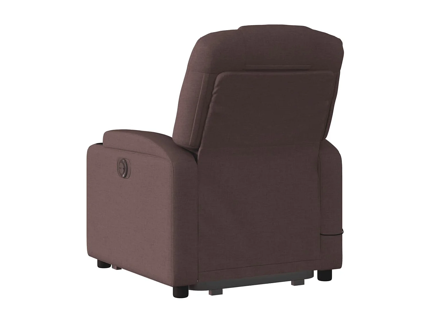 Fauteuil inclinable de massage électrique Marron foncé Tissu