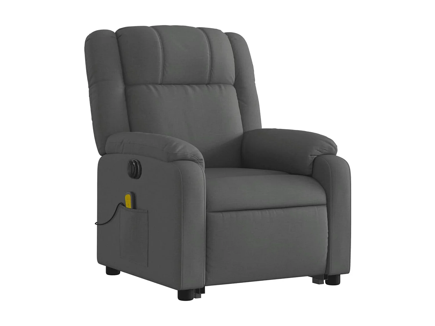 Fauteuil inclinable de massage électrique Gris foncé Tissu