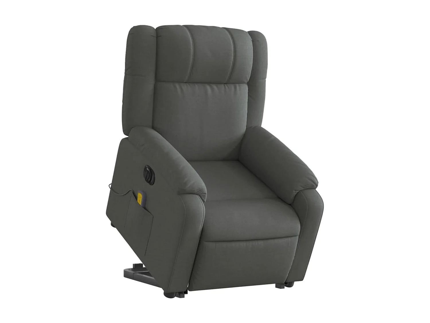 Fauteuil inclinable de massage électrique Gris foncé Tissu