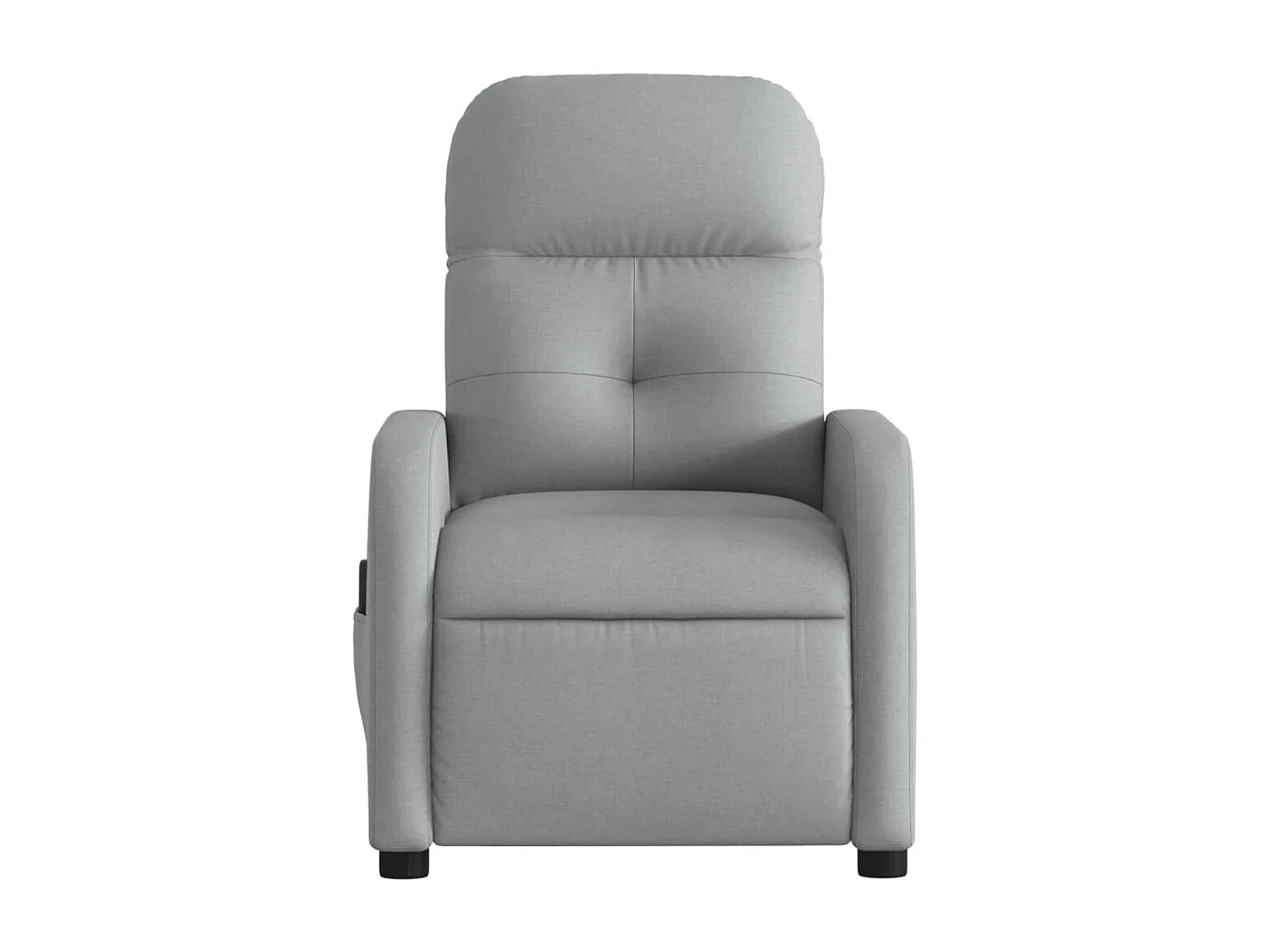 Fauteuil de massage inclinable électrique gris clair tissu
