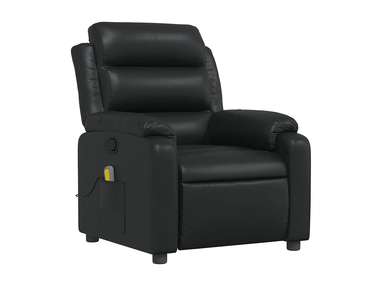 Fauteuil de massage inclinable Noir Similicuir