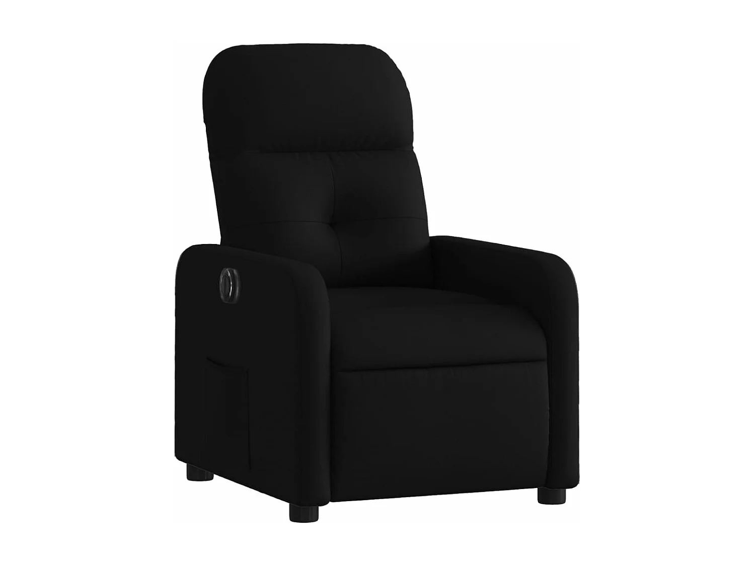 Fauteuil inclinable électrique Noir Tissu