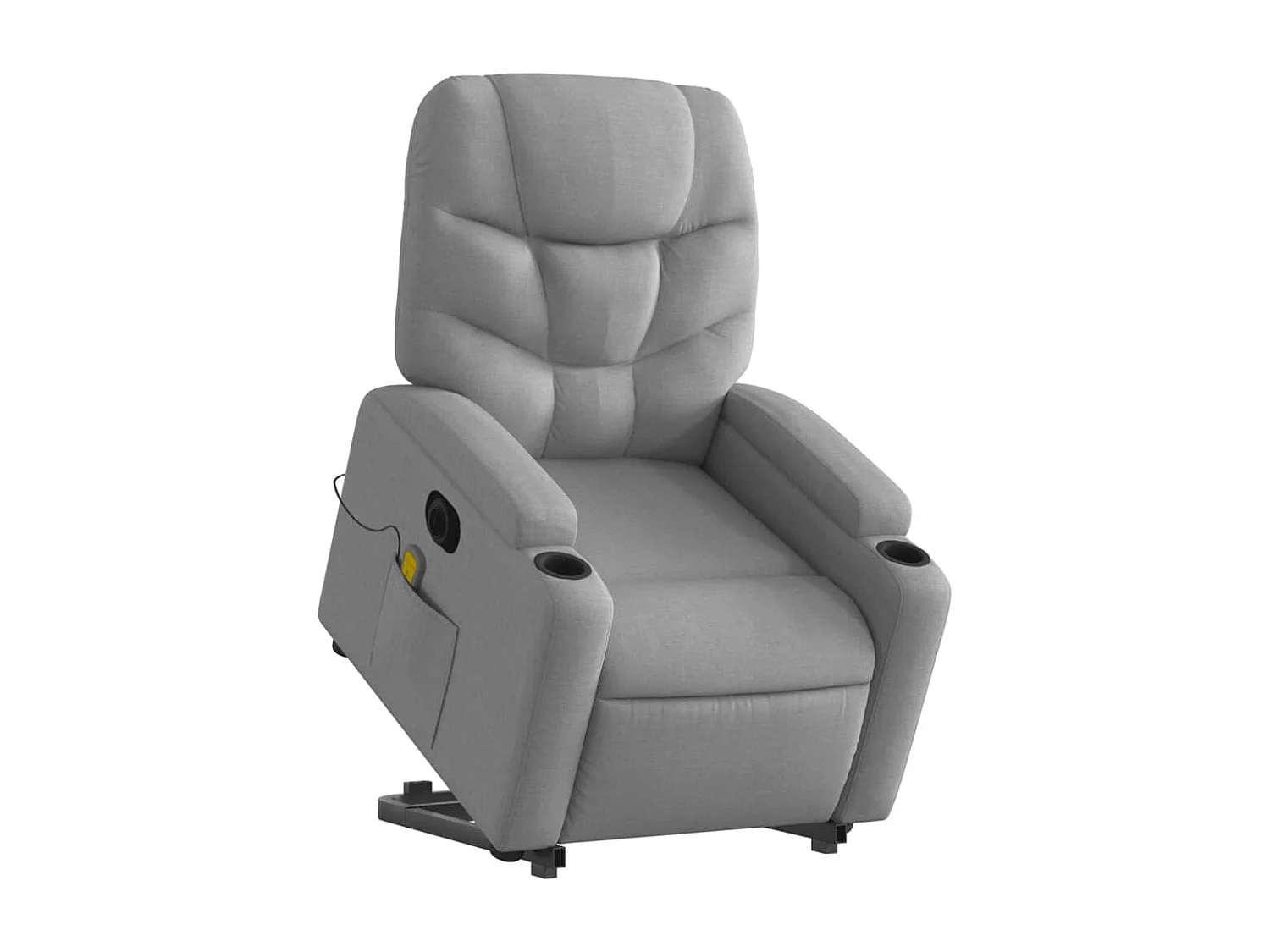 Fauteuil inclinable de massage électrique Gris clair Tissu