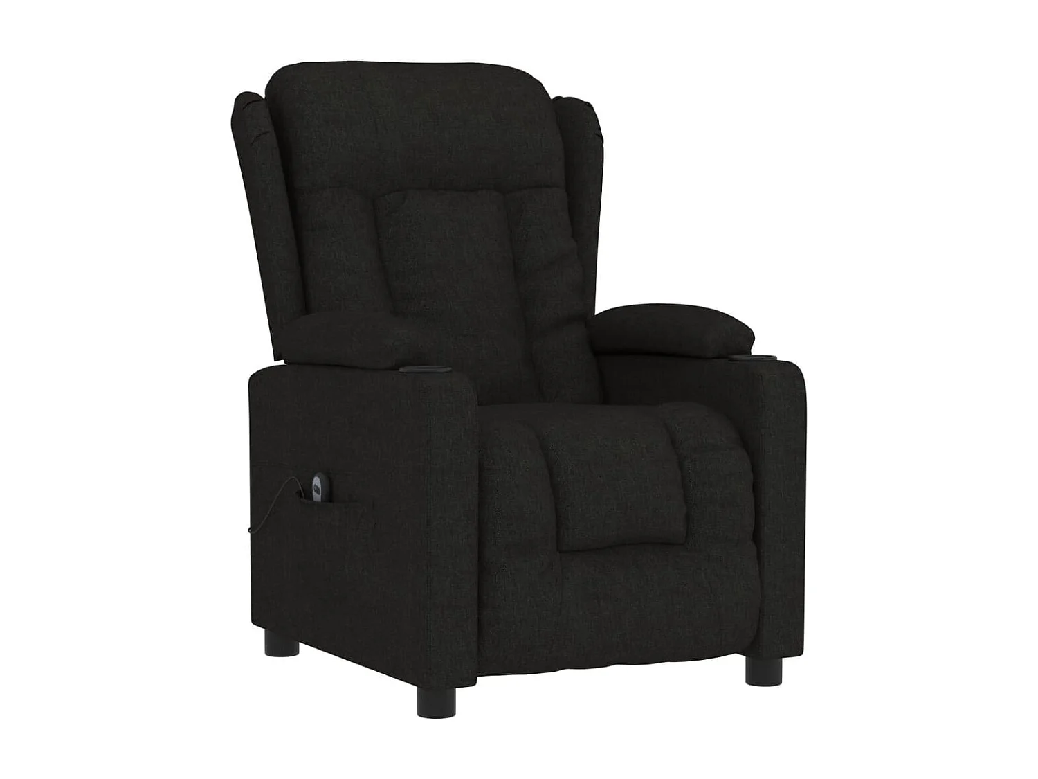 Fauteuil inclinable électrique Noir Tissu