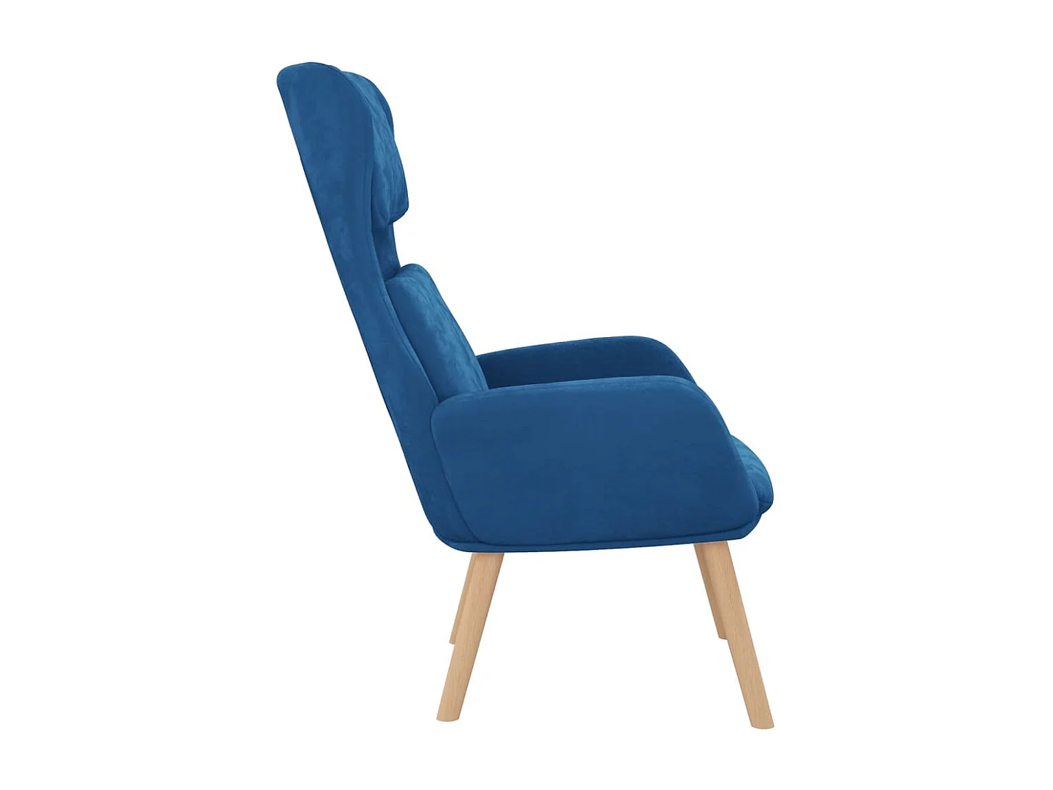Relaxstoel fluweel blauw