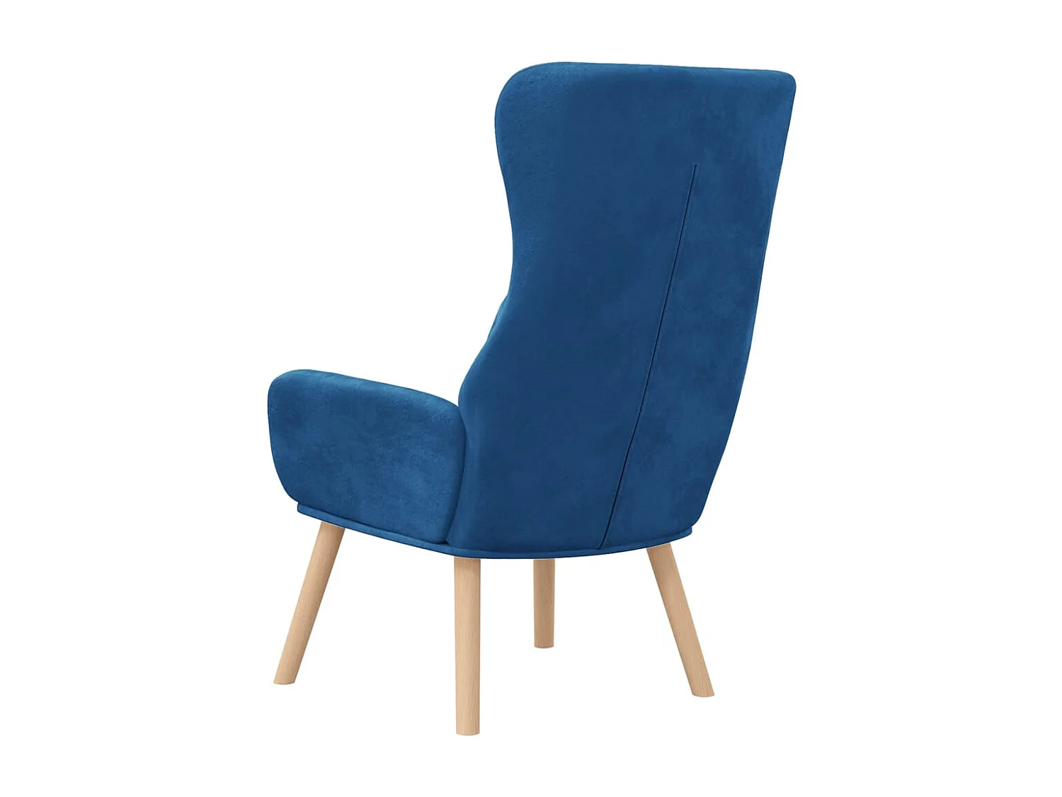 Relaxstoel fluweel blauw