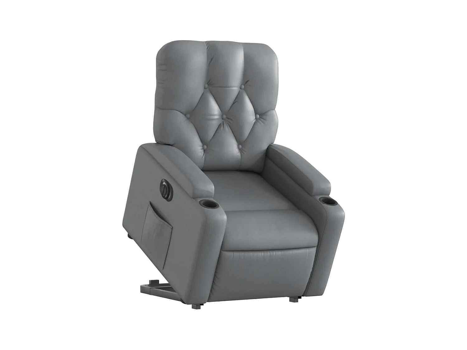 Fauteuil inclinable électrique gris similicuir