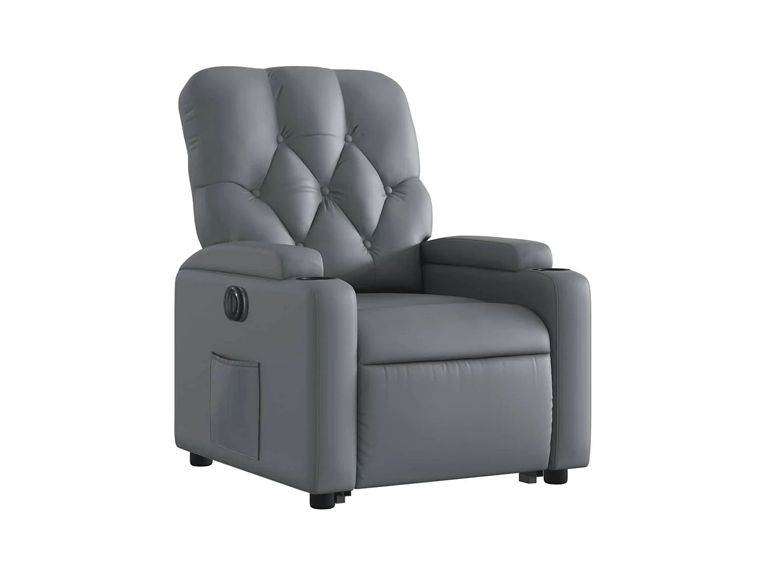 Fauteuil inclinable électrique gris similicuir