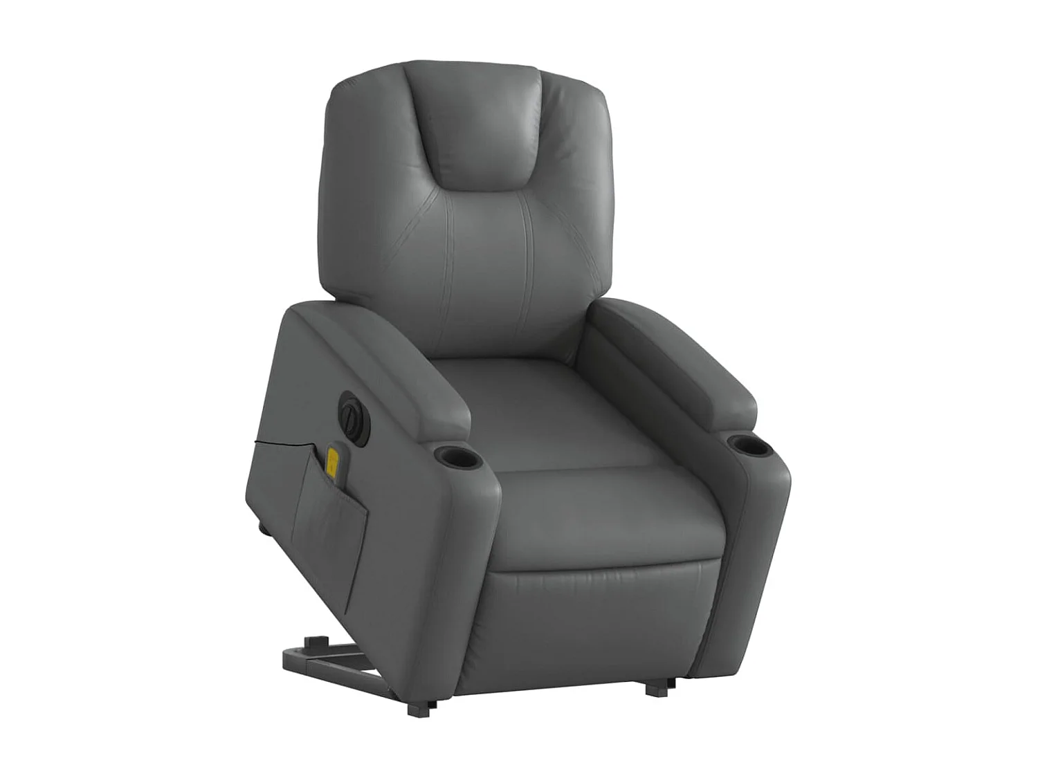 Fauteuil inclinable de massage électrique gris similicuir