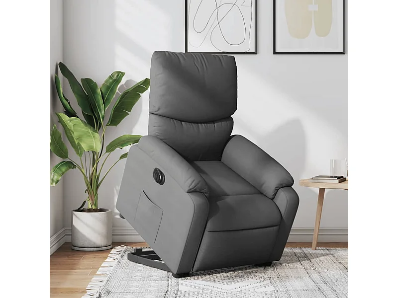 Fauteuil inclinable électrique gris foncé tissu