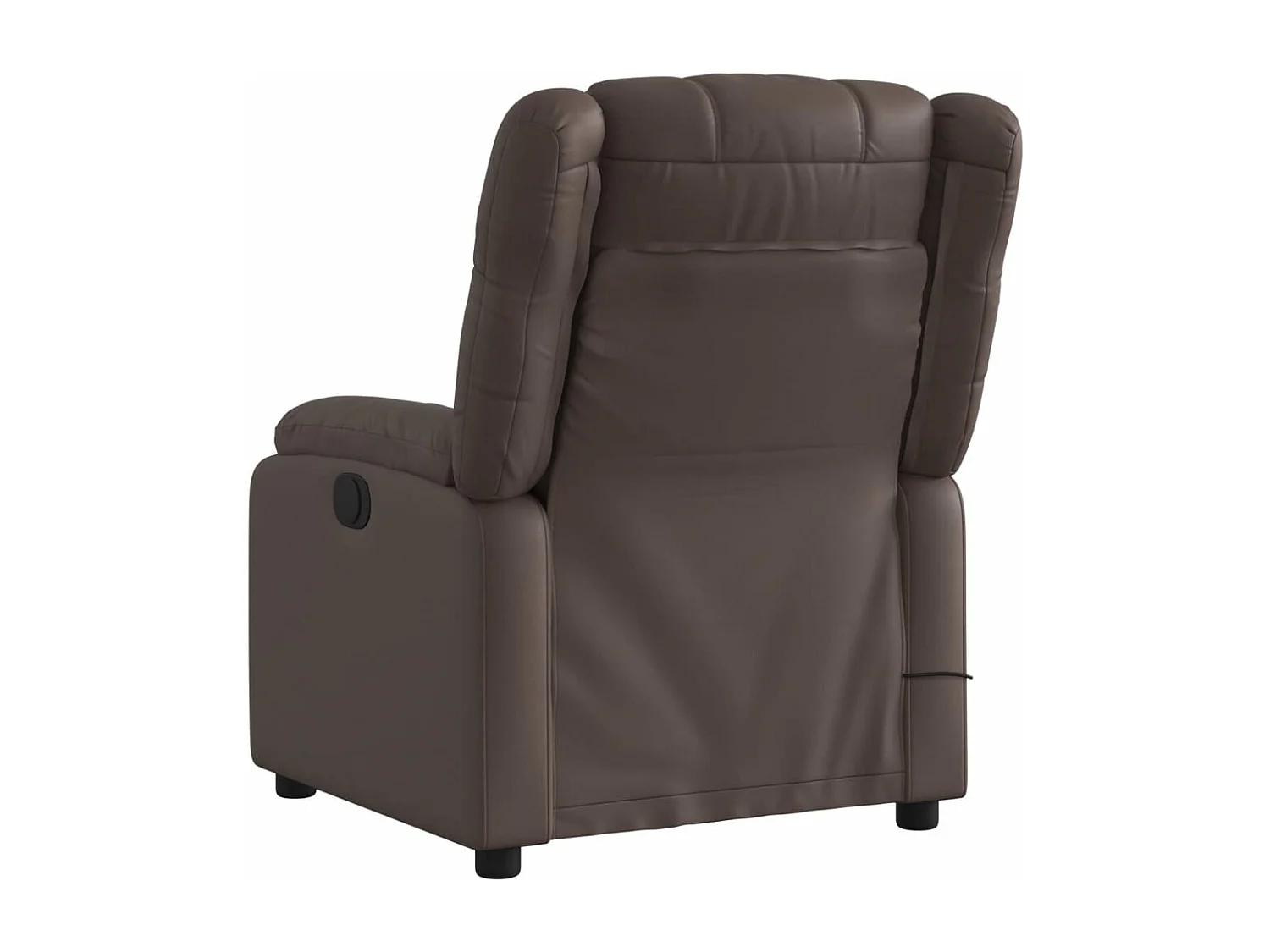 Fauteuil de massage inclinable électrique marron similicuir