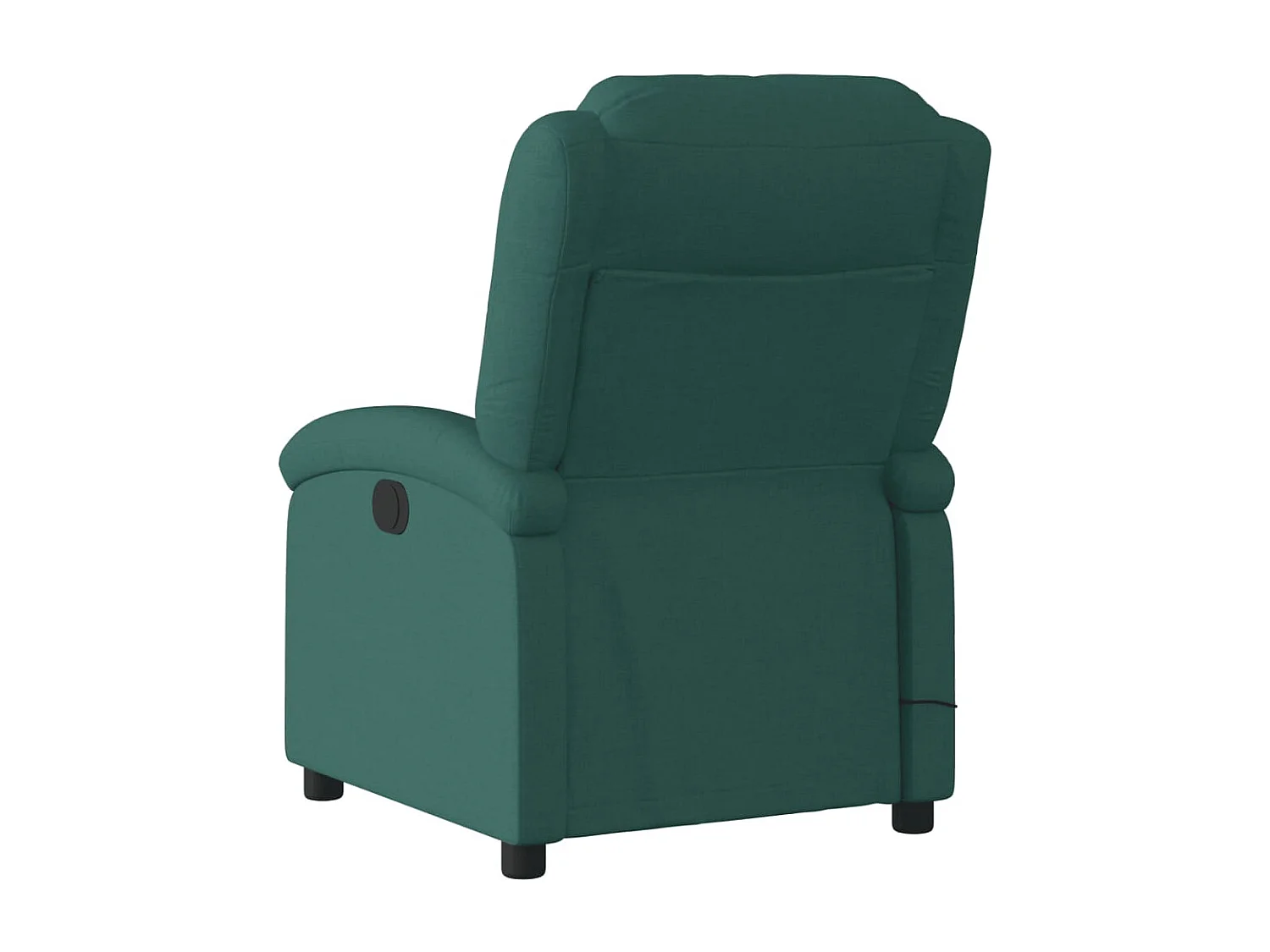 Fauteuil de massage inclinable électrique Vert foncé Tissu