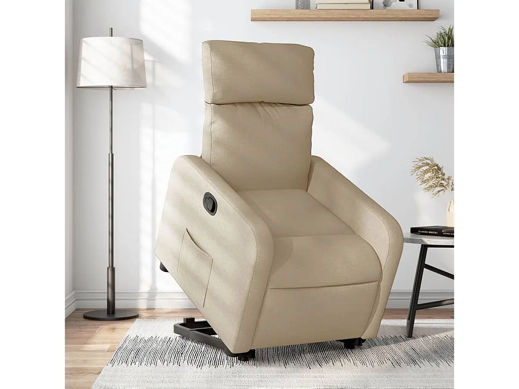 Fauteuil inclinable Crème Tissu