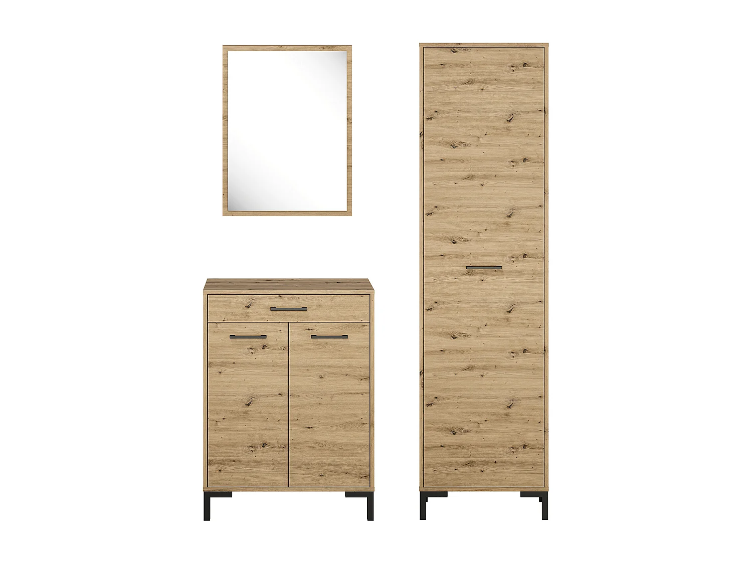 GARDEROBE Nevio Artisan Eiche 3-teilig