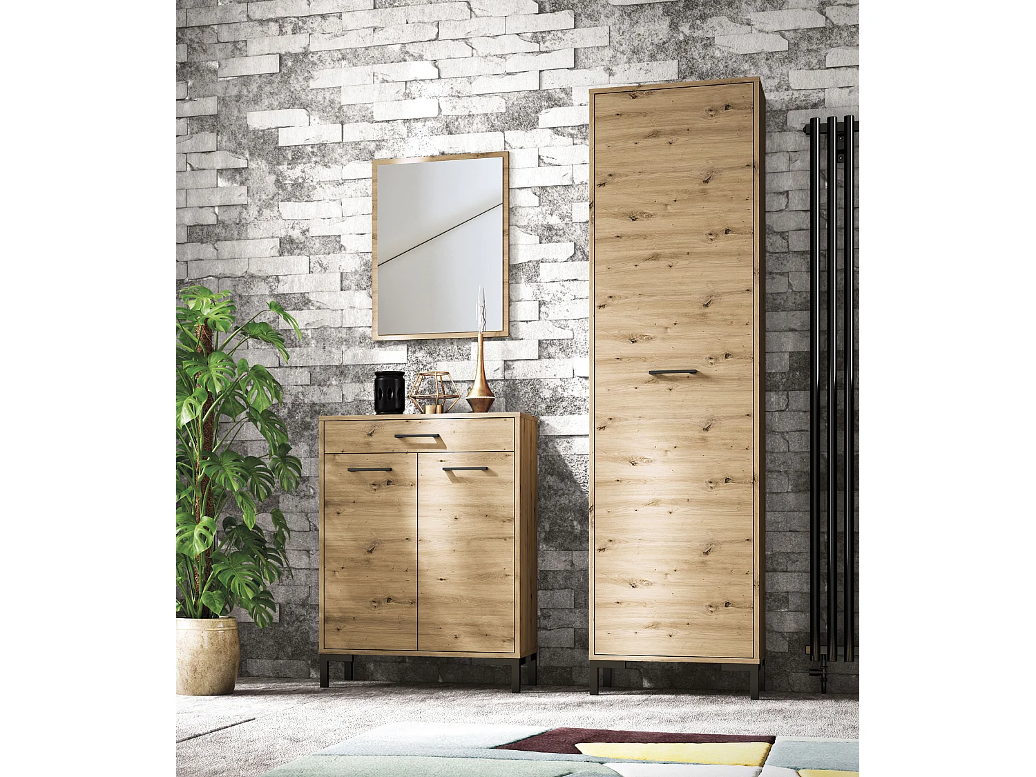GARDEROBE Nevio Artisan Eiche 3-teilig