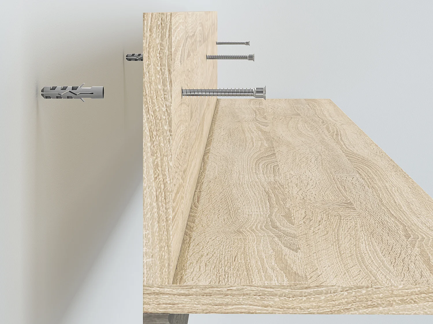 WOHNWAND Castel Sonoma Eiche hell / Sonoma Eiche Trüffel 4-teilig