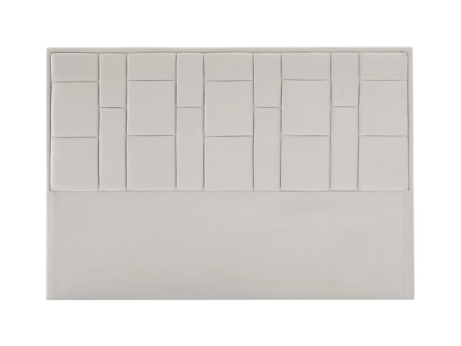 Sengegavl 160 cm - Velour - Beige - HERMINE