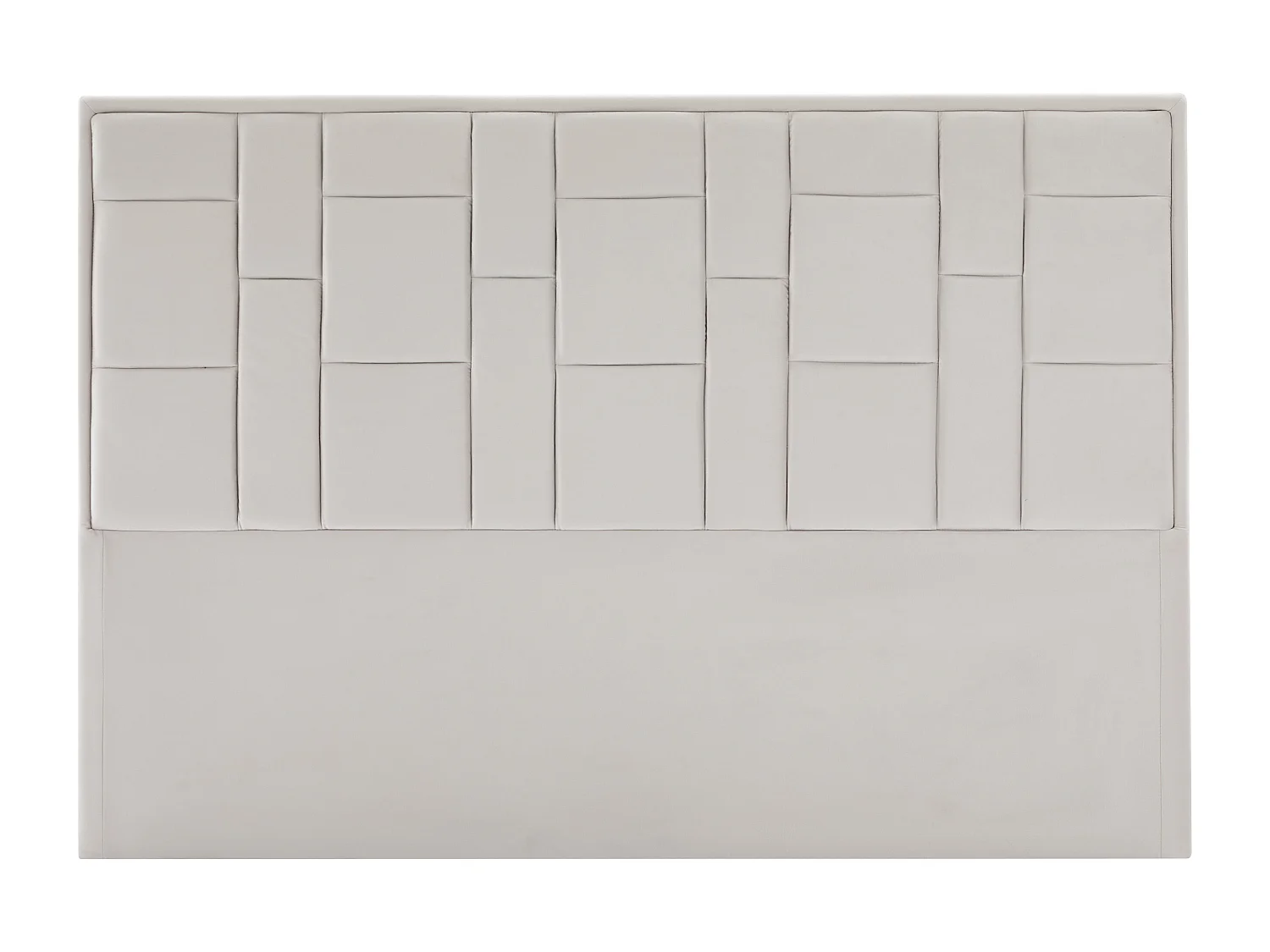 Bettkopfteil - 140 cm - Samt - Beige - HERMINE