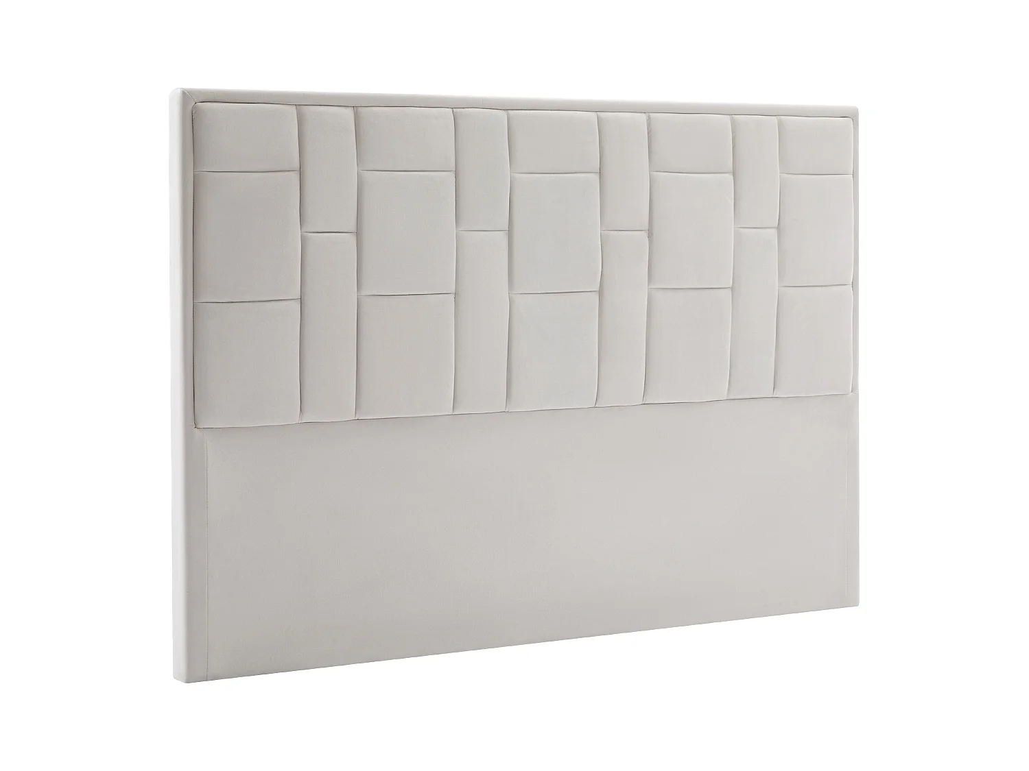 Bettkopfteil - 140 cm - Samt - Beige - HERMINE