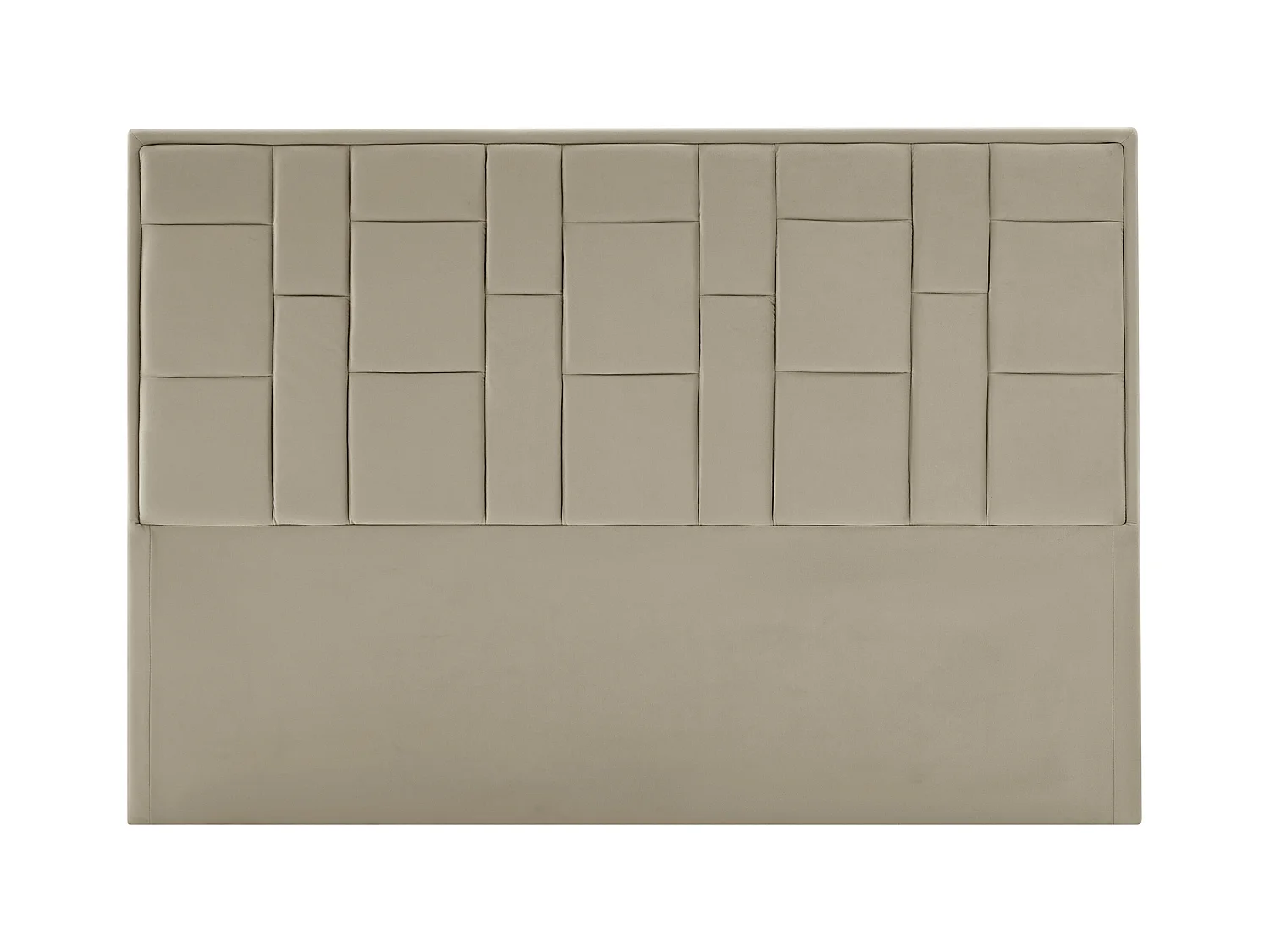 Bettkopfteil - 160 cm - Samt - Taupe - HERMINE