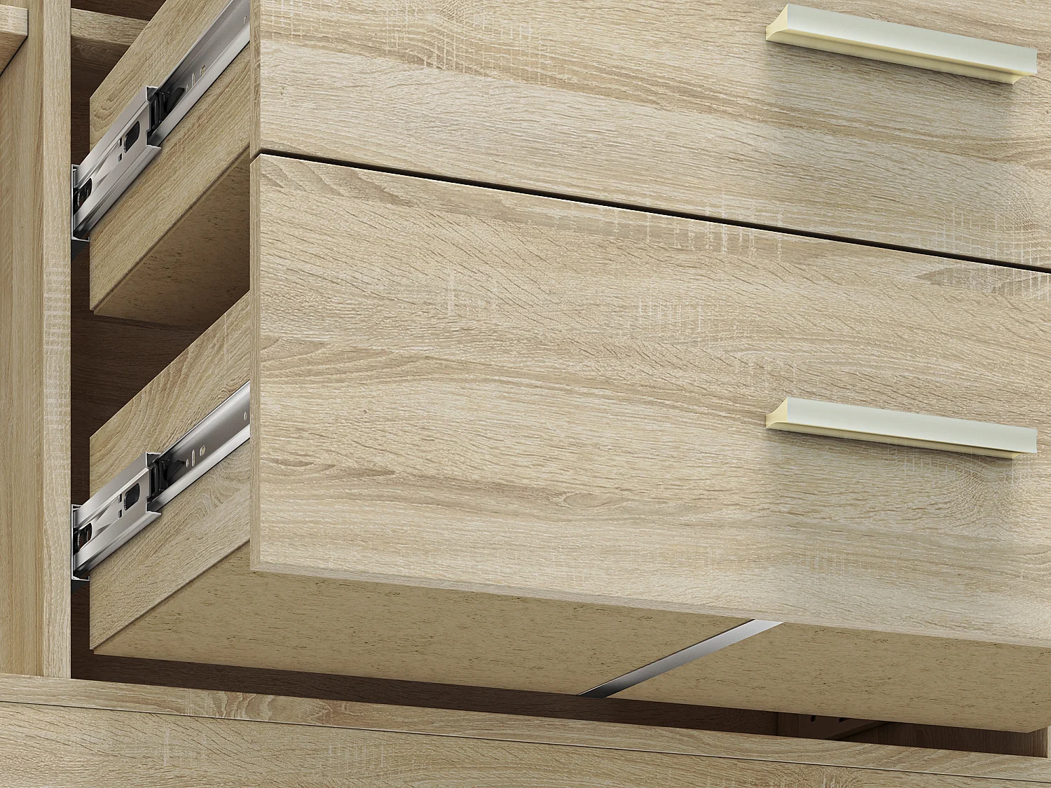 WOHNWAND Castel Sonoma Eiche / Sonoma Eiche Trüffel 4-teilig