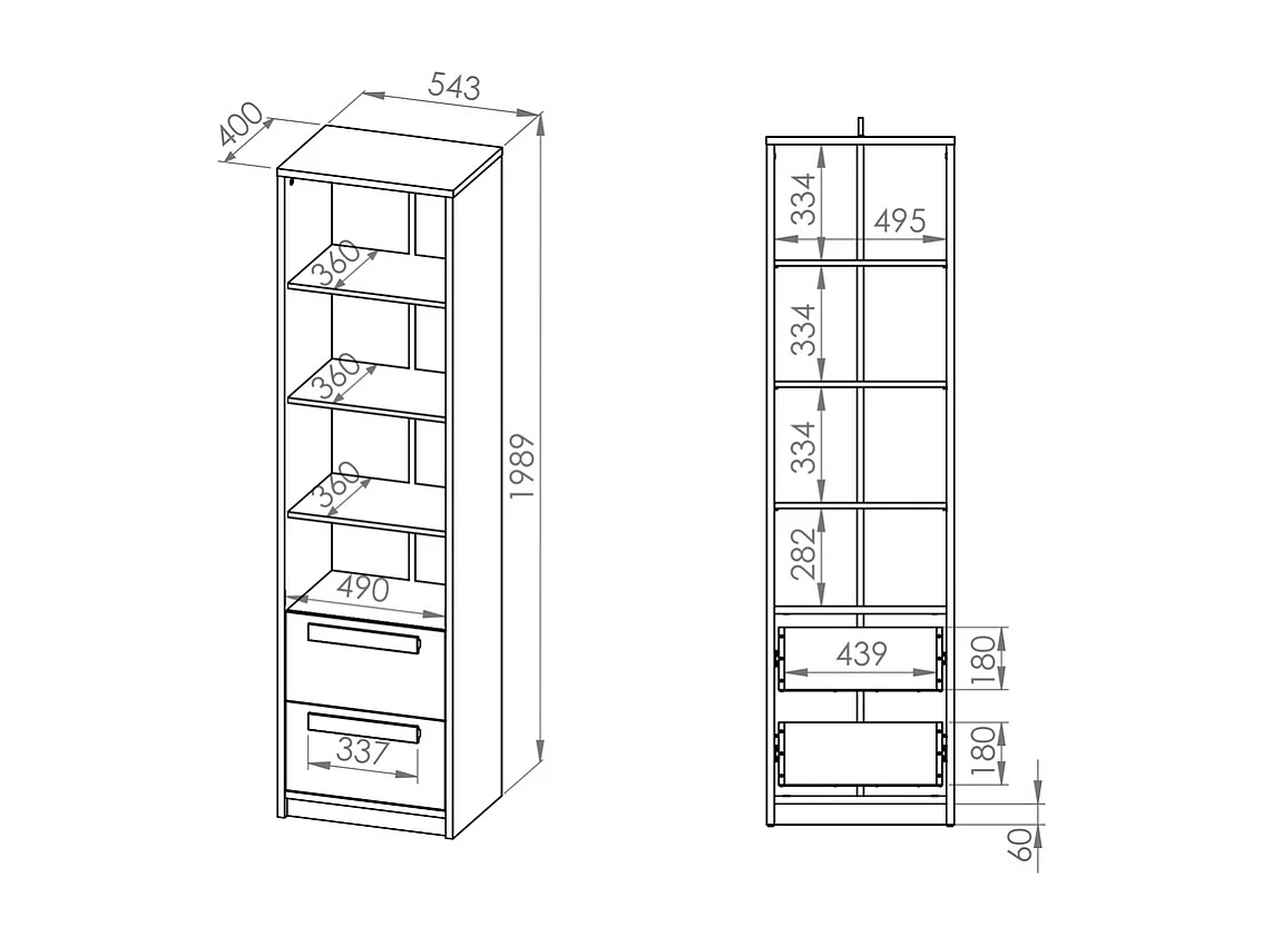 REGAL Drop Fjord Buche / weiß / grau