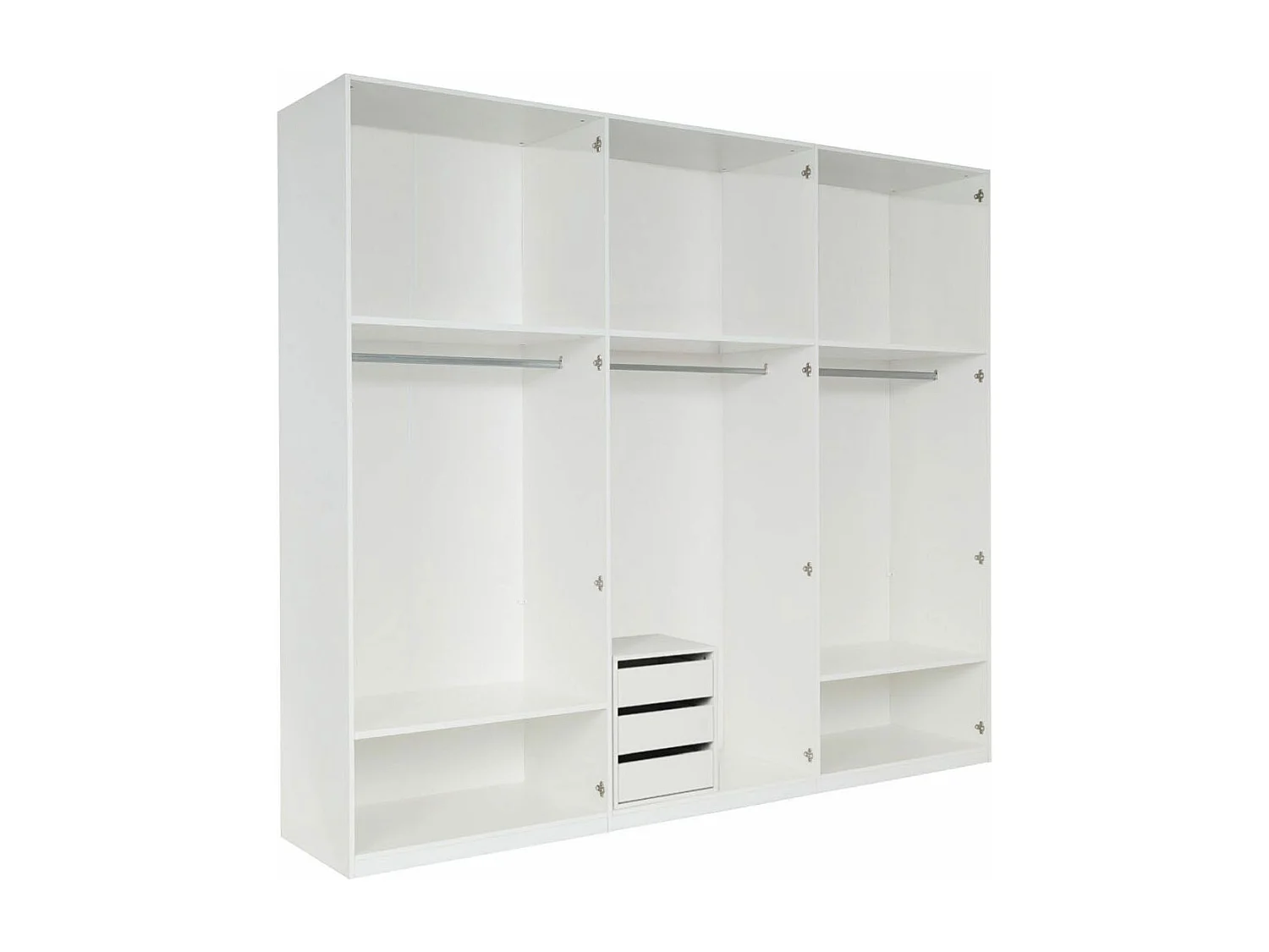 KLEIDERSCHRANK Italia weiß matt / weiß hochglanz 270 / 59 / 237cm