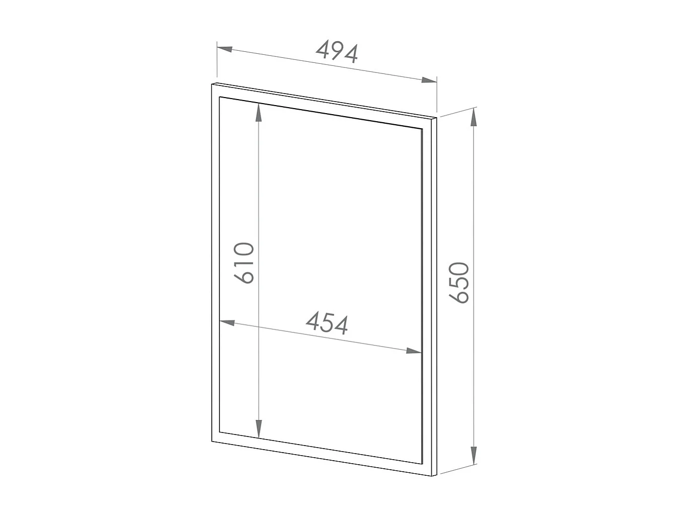 SPIEGEL Nevio Artisan Eiche 50 / 2 / 56cm
