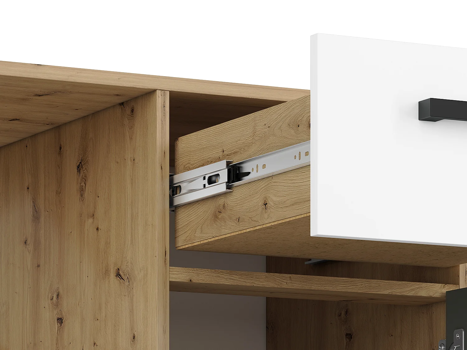 KINDERZIMMER-SET Fini Artisan Eiche / weiß / anthrazit 5-teilig