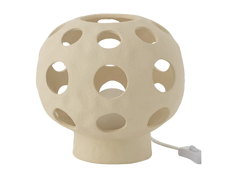 Lampe à Poser en Céramique "Globe" 25cm Beige