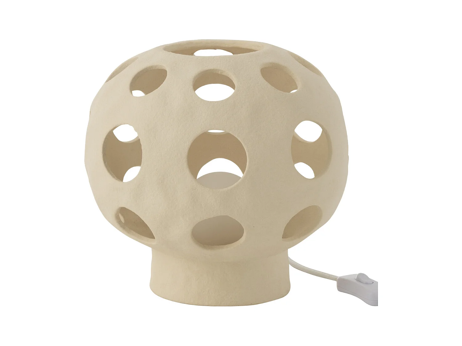 Lampe à Poser en Céramique "Globe" 25cm Beige