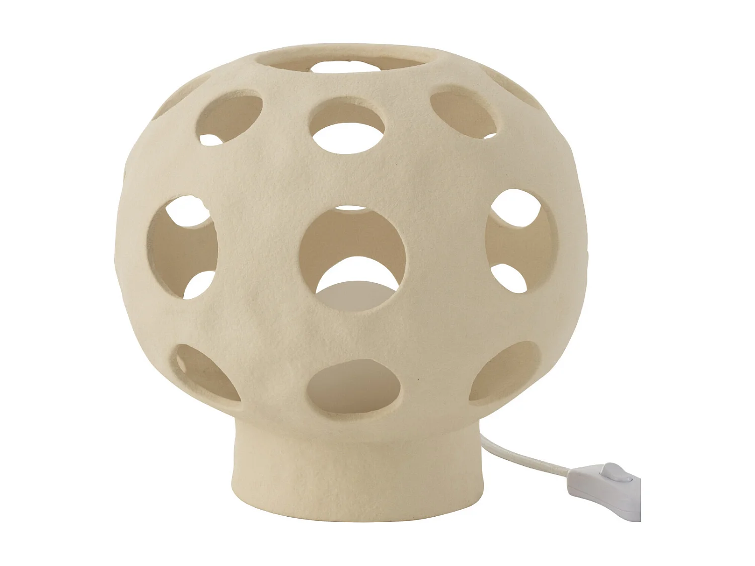 Lampe à Poser en Céramique "Globe" 25cm Beige