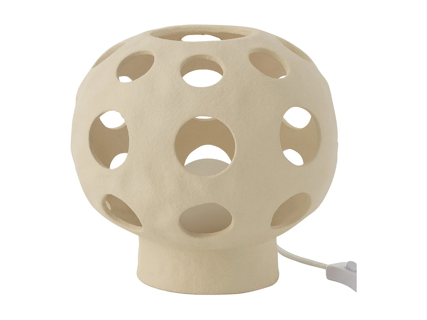Lampe à Poser en Céramique "Globe" 25cm Beige