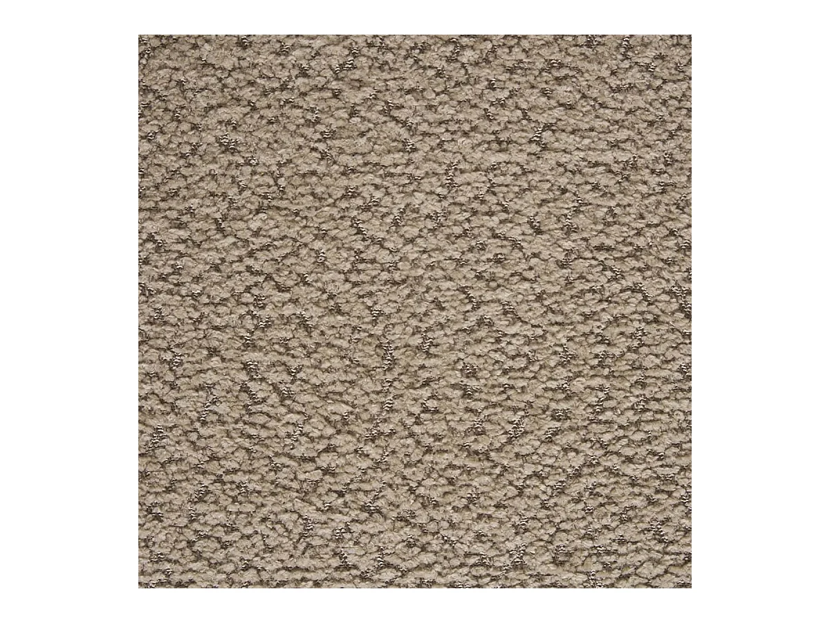 DALIDA - Lot de 4 Chaises Incurvées Tissu Bouclé Beige Pieds Métal Noir