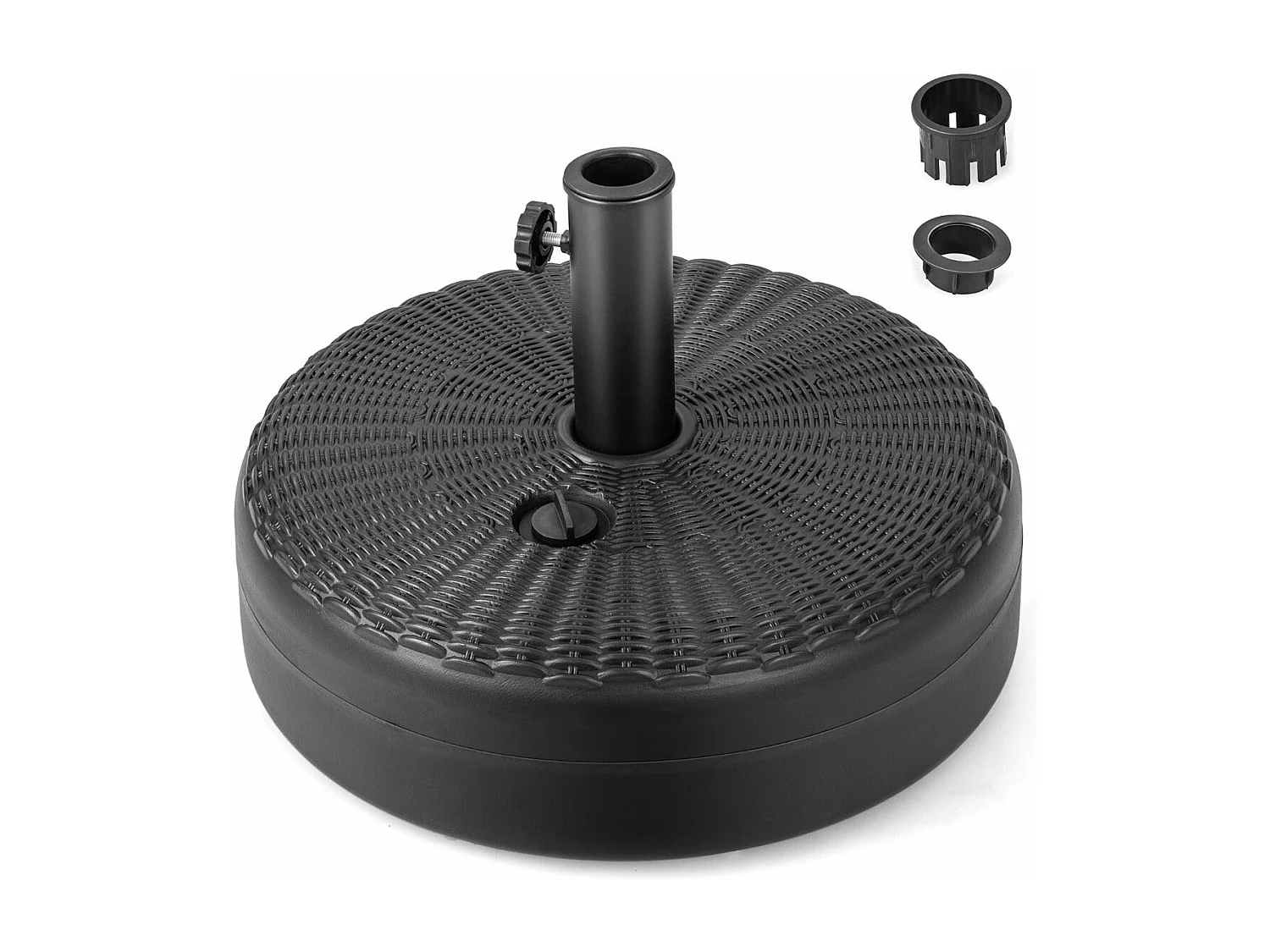 Base per ombrellone diametro 38 mm - Base per ombrellone da esterno 48 mm in hdpe riempita con 30 kg sabbia/15,5 l acqua 45 x 30 cm 20_0009076
