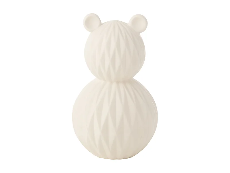 Lampe à Poser LED en Porcelaine "Ours" 22cm Blanc