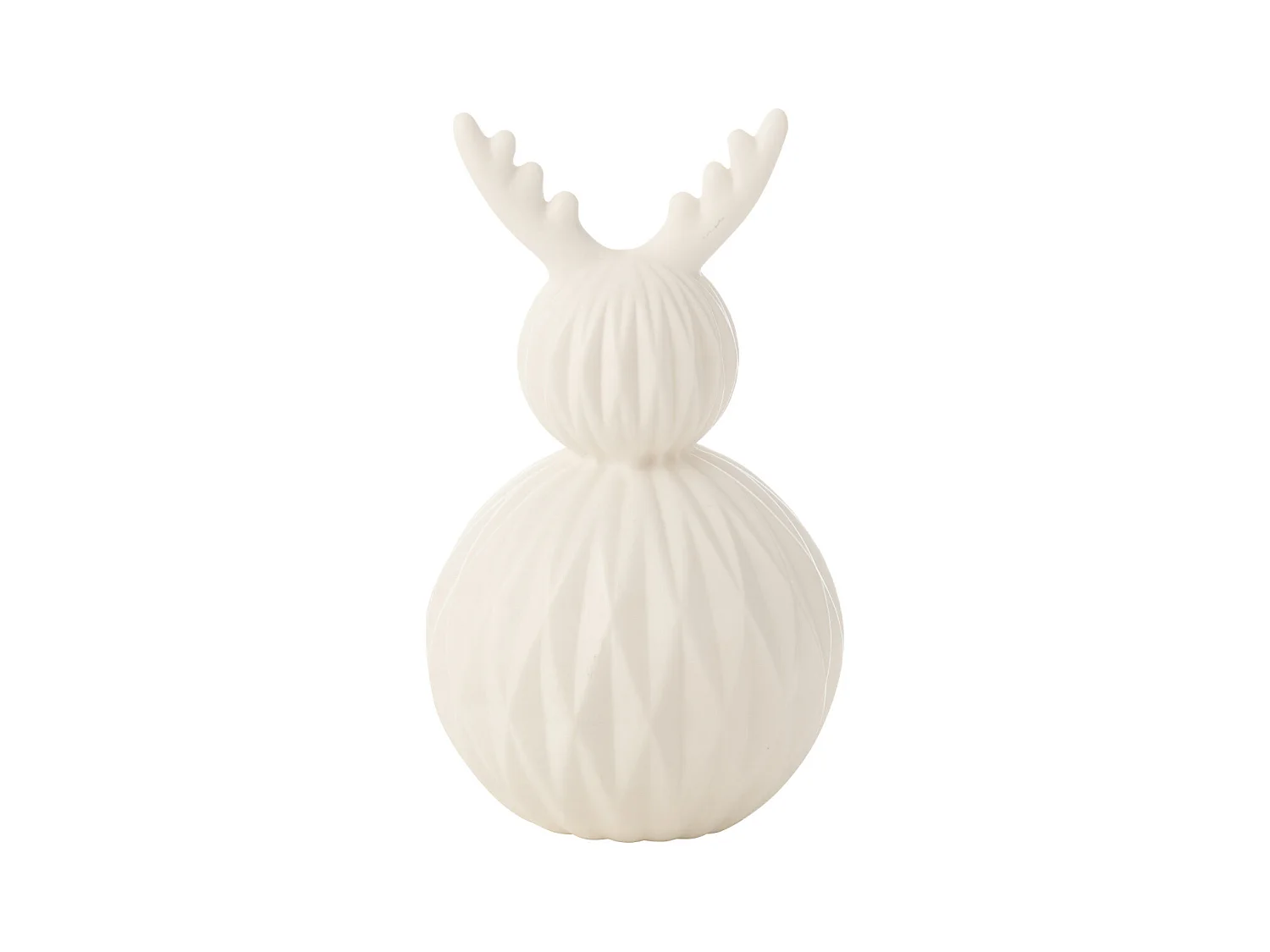 Lampe à Poser LED en Porcelaine "Renne" 23cm Blanc