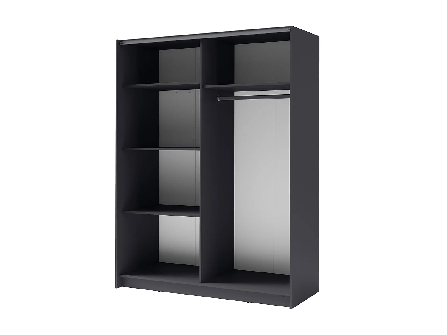 SCHWEBETÜRENSCHRANK Gozo Graphit 180 / 62 / 198cm