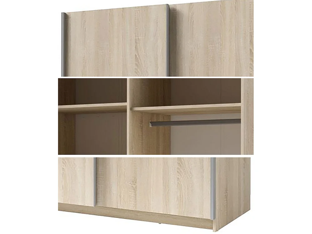 SCHWEBETÜRENSCHRANK Gozo Sonoma Eiche 150 / 62 / 198cm