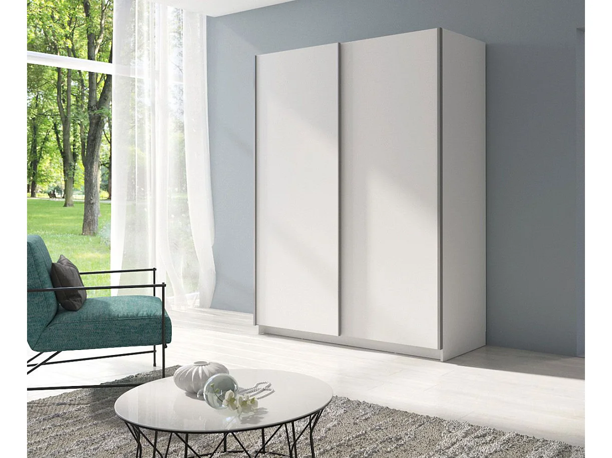 SCHWEBETÜRENSCHRANK Gozo Weiß 180 / 62 / 198cm