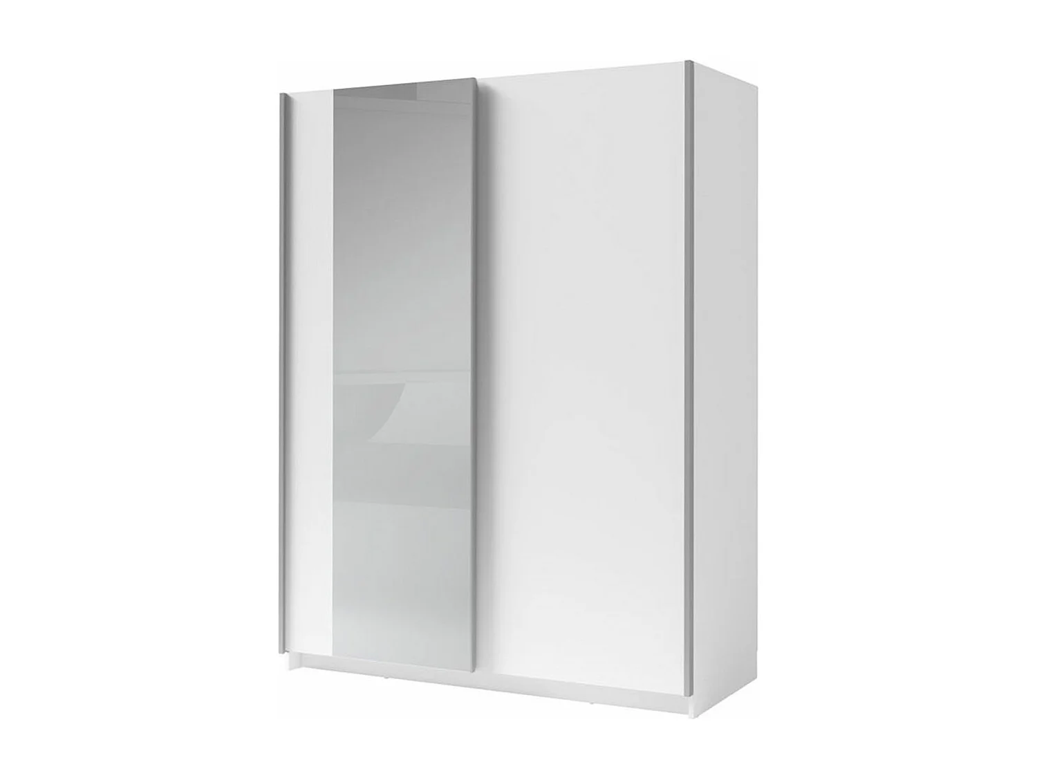 SCHWEBETÜRENSCHRANK Gozo Weiß / Spiegel 150 / 62 / 198cm