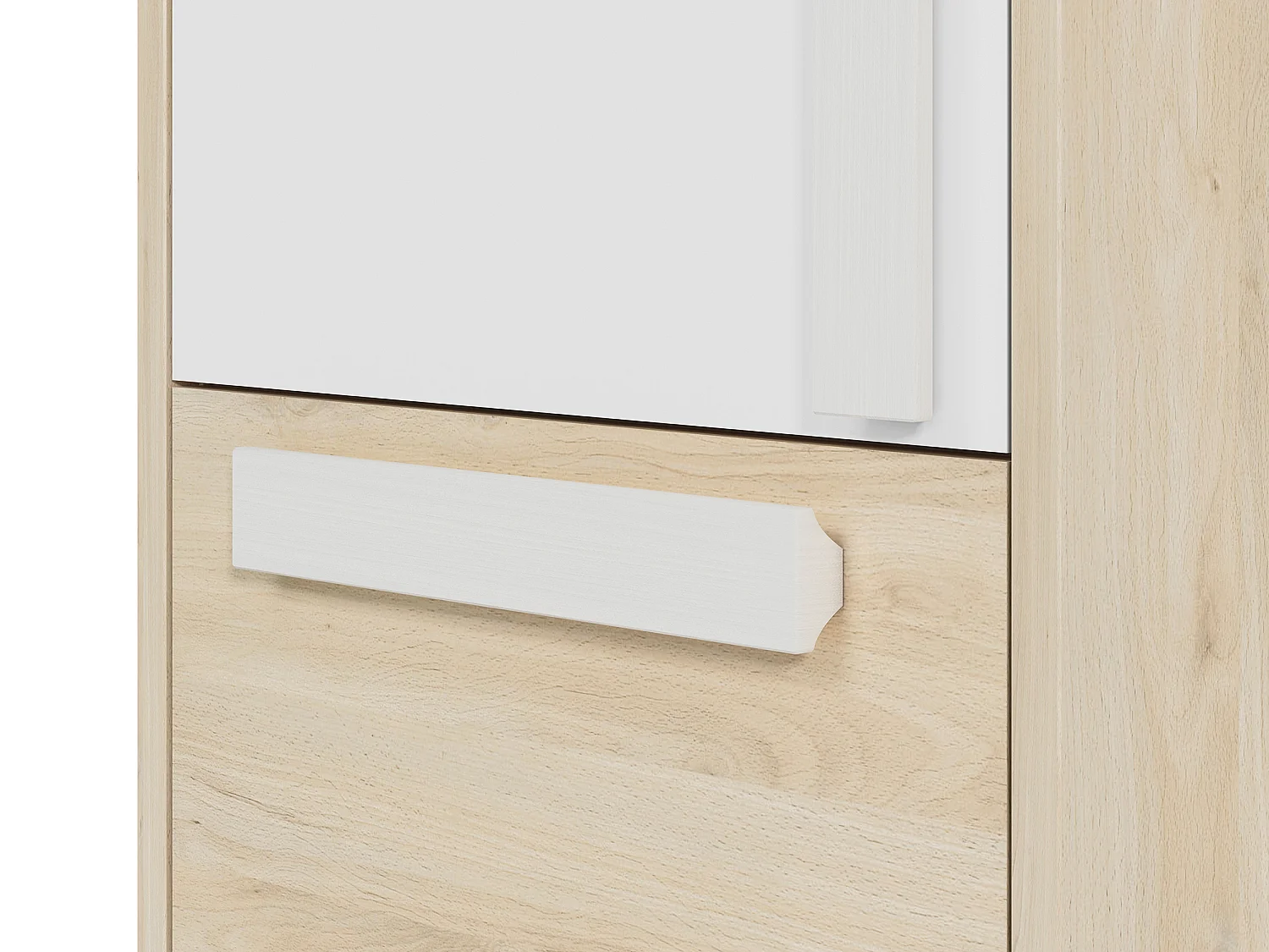 STAURAUMSCHRANK Drop Fjord Buche / weiß / grau 55 / 40 / 199cm