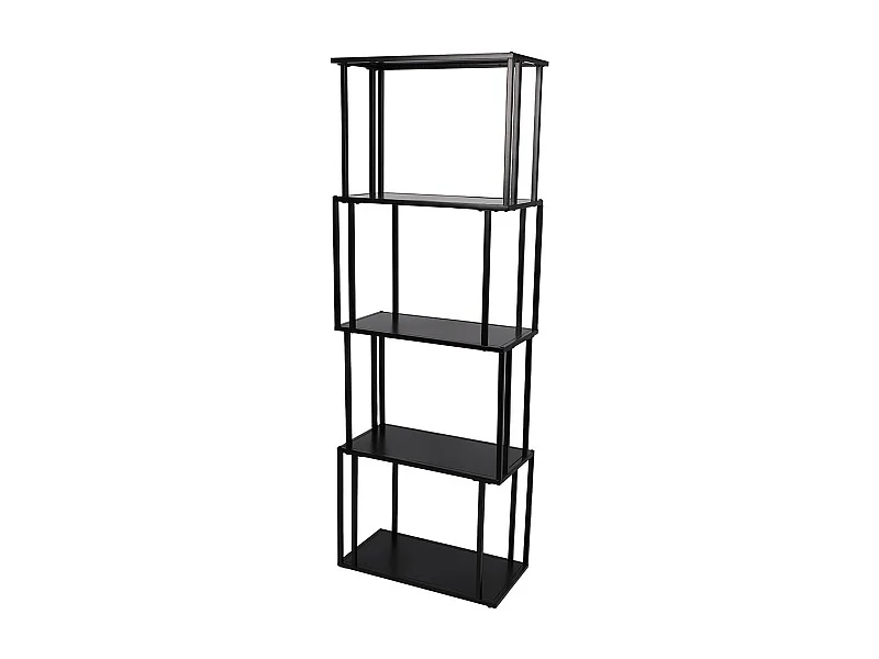 Libreria a 5 livelli collezione SOHO - Stile design, colore nero