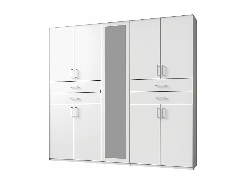 KLEIDERSCHRANK Taiga Weiß 225 / 58 / 210cm